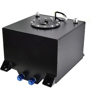 EVIL ENERGY 5 Gallon Fuel Cell Gas Tank Aluminum with Level Sender Black Street Drift