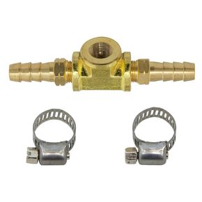 GlowShift 8mm (5/16") Fuel Line Fuel Pressure Sensor T-Fitting Adapter Compatible with Subaru Impreza WRX STI 2002-2014