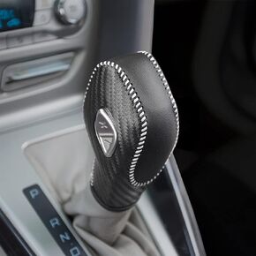 Trim for Ford Fusion EcoSport Escape Focus Transit C-Max Energi Wagon Edge Fiesta Accessories Leather Auto Gear Shift Knob Cover Protector Trim Cap Sticker