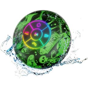 Disney Tim Burton’s The Nightmare Before Christmas Bluetooth Shower Speaker- IPX4 Splashproof Wireless Speaker with Touch Controls + 5HR Playtime- Jack Skellington Gifts | Glow in The Dark