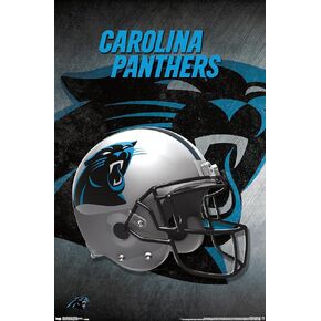 Trends International NFL Carolina Panthers - Helmet 16 Wall Poster, 22.375" x 34", Black Framed Version