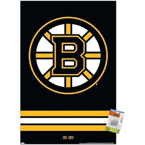 Trends International NHL Boston Bruins - Logo 21 Wall Poster with Push Pins