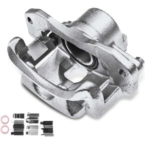 A-Premium Disc Brake Caliper Assembly with Bracket Compatible with Select Mazda Models - Protege 1999 2000 2001 2002 2003, L4 1.6L - Front Left Driver Side