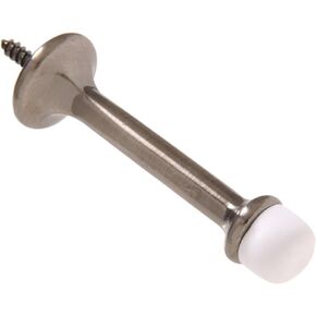 by Hillman 852928 Rigid Door Stop Pewter, White