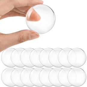 Door Stoppers Wall Protector, 16PCS Etybetopstar Reusable Door Bumper with Self Strong Adhesive, Quiet, Shock Absorbent Gel for Home, Office, Wall Protector from Door Knobs (Round 1.57inch, Clear)
