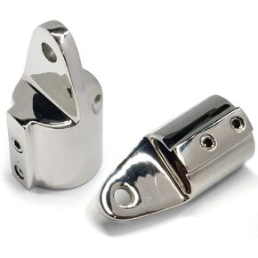 keehui Pair of 316SS Heavy Duty 1-1/4in I.D. Bimini Top Cap Two External Eye End Boat Fittings Marine Hardware, Fits 1-1/4in(32mm) OD Round Tube