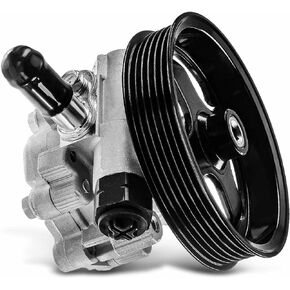 A-Premium Power Steering Pump, with Pulley, Compatible with Land Rover LR3 2005-2009, Range Rover Sport 2006-2009, 4.2L 4.4L, Replace # 21-5189, 96657M