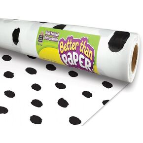 Black Painted Dots on White Better Than Paper® Bulletin Board Roll