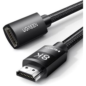 UGREEN HDMI Extender 8K 10K HDMI Extension Cable 2.1 Ultra High Speed Cord 4K HDMI Male to Female Adapter Compatible with MacBook Pro 2023/PS5/Xbox Series X/Roku TV/UHD TV/Blu-ray, 1.5FT