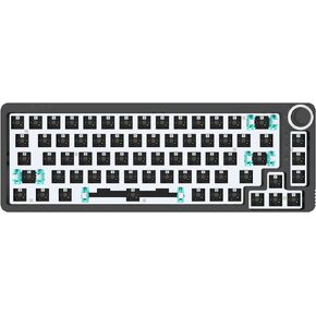 GK GAMAKAY LK67 65% RGB Modular DIY Mechanical Keyboard, 67 Keys Hot Swappable 3pin/5pin Switch, Programmable Triple Mode Bluetooth 5.0/USB-C Wired/2.4GHz Wireless Customized Keyboard Kit (Black)