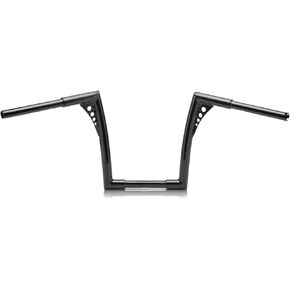 MoKitDora Sportster Dyna Softail 14" Rise Ape Hangers 1.25" Fat 1" مشبك المقود Z Bars for Harley XL 883/1200,1994-up Road King & 1998-2013 Road Glide، أسود لامع