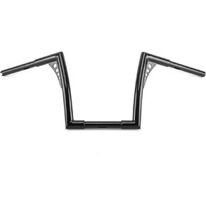MoKitDora Sportster Dyna Softail 14" Rise Ape Hangers 1.25" Fat 1" Clamp Handlebar Z Bars for Harley XL 883/1200,1994-up Road King & 1998-2013 Road Glide, Gloss Black