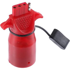 Unifizz Car 7 Pin to 4 Pin Trailer Connector 7 Way to 4 Way Round-to-Flat Adapter Converter Socket Plug for Tow Hitch Tailgate LED Waterproof 12V