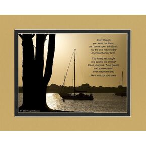 Stepdad Gift, Boats Photo, You loved me, taught and guided me through these years as I have grown Poem. Stepfather Gift, Fathers Day, Thank you, Christmas, Birthday Gifts for Stepdad