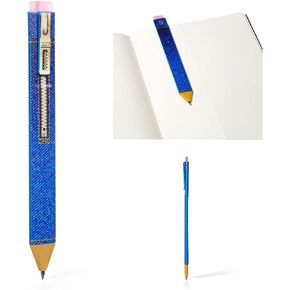 New Pen Bookmark with Refills | Erasable Ballpoint Gel Pen and Bookmark 3-in-1 | Ink Novelty Pen with Eraser | Page Marker | Book Marker | Page Holder Clip | Gift for Reader and Writer (Avocado)