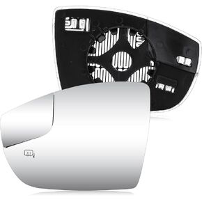 Driver Left Side Heated Mirror Glass with Rear Holder Fit for Ford Focus 2012-2018, Replacement for CM5Z-17K707-H in Kuwait