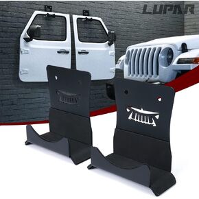 Door Hangers Storage Bracket Aluminum Wall-Mounted Removable Door Storage Rack Compatible with 1956-2023 Jeep Wrangler CJ YJ TJ JK JKU JL JLU LJ JT(2 Pack, Animal Pattern)