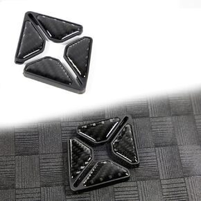 2PCS Car Door Corner Anti-Collision Strip Automotive Real Carbon Fiber Accessories Vehicle Exterior Decorations Protection Stickers Decals SUV Trims Modification Truck Strips Accessory (Black)