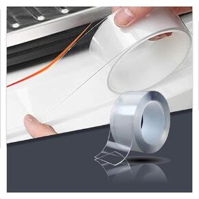 Car Door Edge Guard Strip Universal Car Invisible Transparent Sill Anti-Collision Sticker Pedal Anti-Trampling Protection Strip for Most Car Rear Bumper/Door (32.8Ft x 2.7In)
