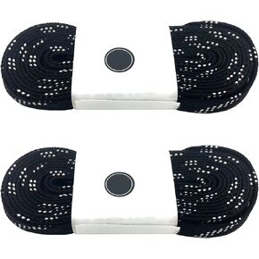 Silfrae Waxed Skate Hockey Laces, Sold in Two Pairs, Heavy Duty, Perfect for Hockey, Roller Derby, and Skates, and Boots, Multi-Size and Multi-Color Available. (Light Green, 72")