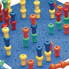 S&S Worldwide Jumbo Hold-Tight Pegs, Plastic, Set of 100