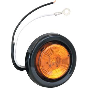 Buyers Products 2 Inch Amber Round Marker/Clearance Light Kit with 1 LED (PL-10 Connection, Includes Grommet and Plug)
