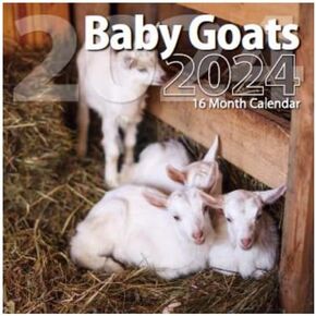 2024 Baby Goats Full Size Wall Calendar for Planning, Scheduling, and Organizing
