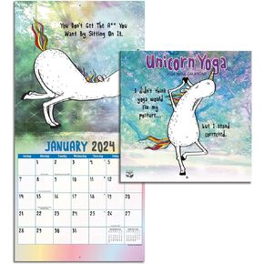Unicorn Yoga 2024 Mini Wall Calendar (24998950060)