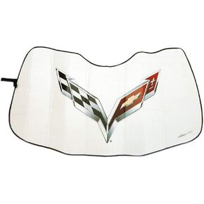 Corvette Windshield Sunshade - Folding Insulated Shade Silver : 2014 - 2019 C7 Stingray, Z06, Grand Sport Corvettes