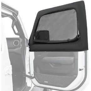 JOYTUTUS Front Wrangler Side Window Sun Shade Camping Window Insect Screen Compatible with Wrangler JK JL Gladiator JT 2007-2024, Car Window Covers for Privacy Blackout 2 Pcs