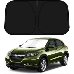 D-Lumina Windshield Sun Shade for 2016 2017 2018 2019 2020 2021 2022 Honda HRV HR-V Accessories, Front Window Sunshade Sun Visor Protector Block UV Rays Heat, Foldable 2 Layers 210T Material