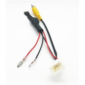 Retain OEM Factory Car Rear View Backup Reverse Camera Video Adapter Connector RCA Cable for Toyota Land Cruiser Old RAV4 RX330 Original 86 Screen Mazda 4Pin