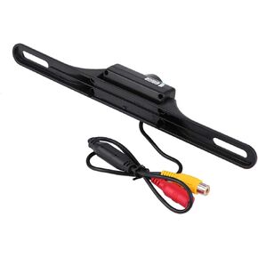 Rear View License Plate Reverse Camera,7 LED 140° Wide Angle Car License Plate Reaview Reverse Backup Night Vision Camera Waterpoof