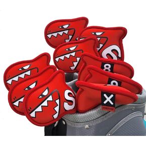 Palette Golf Iron Covers / 9pcs Set/Golf Head Covers/Golf Club Covers (Red)