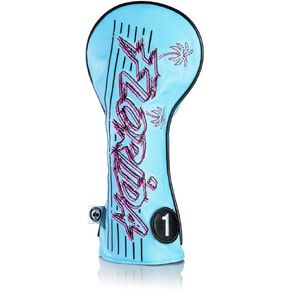 Pins & Aces Golf Co. Florida Driver Wood Head Cover - Premium, Hand-Made Leather 1W Headcover - Vice Styled, Tour Quality Golf Club Cover - Style and Customize Your Golf Bag