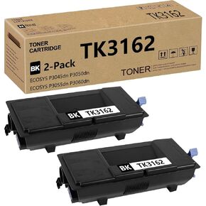 Compatible TK 3162 TK3162 Toner Cartridge Replacement for Kyocera TK3162 TK-3162 for ECOSYS P3055dn P3045dn P3050dn P3060dn Printers 13,000 Pages 2 Pack