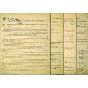4 Page United States Constitution in it's Original Layout and Size.