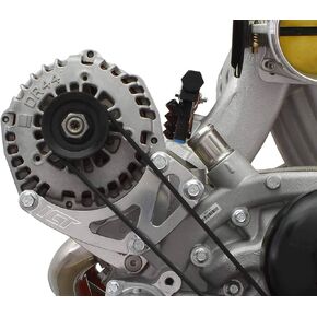ICT Billet LS Truck Alternator Relocation Bracket Passenger Side High Mount Compatible with Truck / LS3 L99 Camaro SS 4.8L 5.3L 6.0L 6.2L LSX LM7 LR4 LQ4 L59 LQ9 LM4 L33 551526-LS01-3