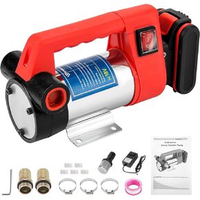 ANBULL Cordless Fuel Transfer Pump, Battery Operated Diesel Transfer Pump 12GPM Self Priming with 2500mAh Lithium Battery, Portable Commercial Battery Powered Biodiesel Liquid Transfer Pump