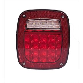 Maxxima M42221 Thin Low Profile Rectangular Three Stud Box Light (Stt/Bu) Red, 6.5" H X 5.3" W X 1.4" Depth