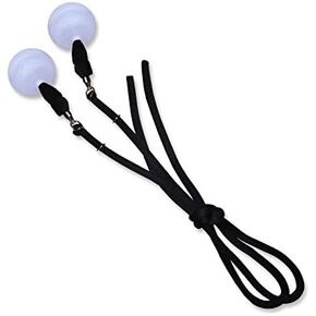 UltraPoi UltraLeash w/UltraGrips (Black) Soft Cord Leash System - LED Poi Leash | Raves and Concerts