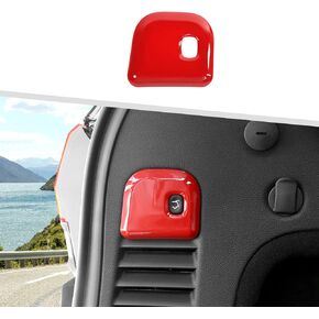 Jimen Compatible with Jeep Grand Cherokee 2011-2020, Trunk Liftgate Switch Button Cover Trim (Carbon Fiber)