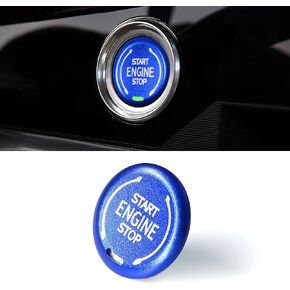 Alloy Engine Start Stop Overlay Button for Chevrolet C8 Corvette 2020 2021 2022, Red, Blue (Alloy Blue)