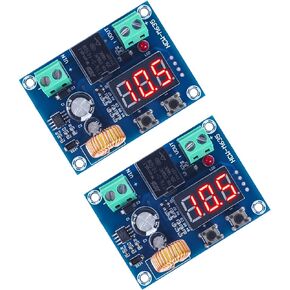 2 PCS Low Voltage Cutoff, Icstation DC 12V-36V Low Voltage Disconnect 20A Over Discharge Protection Low Voltage Protector Disconnect Switch Module for Lead Acid Lithium Battery Solar Panel Light