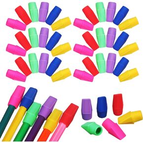 Ciieeo 120Pcs Cap Erasers for Pencils Toppers Erasers Mixed Color Pencil Top Erasers Stationery Supplies for and Teachers