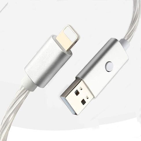 momen LED Charger Cable, 2 Pack 10FT Lightning Cable MFi Certified Data Sync Cord Compatible 13/12/11/XS Max/XS/XR/X/8/7/Plus/SE/iPad,iPhone Charger Cord Blue & Green in Saudi Arabia