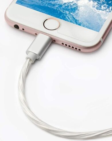 momen LED Charger Cable, 2 Pack 10FT Lightning Cable MFi Certified Data Sync Cord Compatible 13/12/11/XS Max/XS/XR/X/8/7/Plus/SE/iPad,iPhone Charger Cord Blue & Green in Saudi Arabia