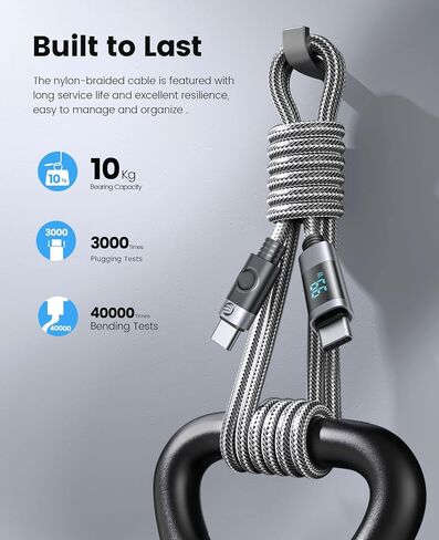 ORICO USB-C to Lightning Cable, 29W PD Syncing Cord LED Display Fast Charging, High Speed Data Transfer Cord Compatible with iPhone 13 12 11 Pro Max XS XR X 8 7 Plus AirPods Pro and More in Saudi Arabia