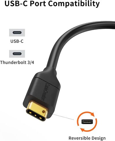 CableCreation USB C to USB B 3.1 Cable 4FT, USB B to USB C, USB Type B to USB C Cable 10Gbps Compatible with Thunderbolt 3 Host MacBook, External Hard Drive Black Myth:Wukong, Docking Station,Scanner in Saudi Arabia