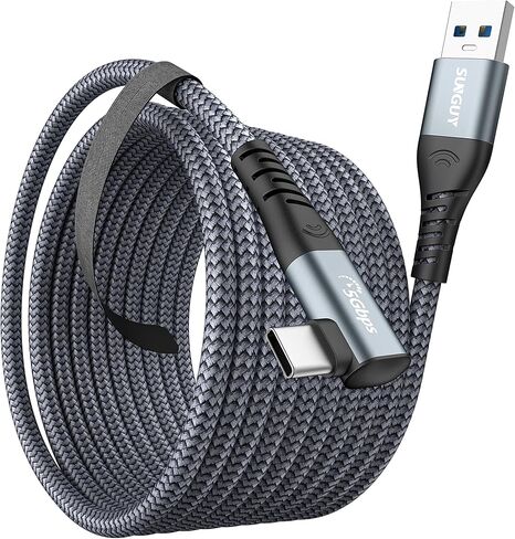 SUNGUY Link Cable 20FT Compatible with Meta/Oculus Quest 3/2/Pico 4 Accessories and PC/Steam VR, 5Gbps High-Speed PC Data Transfer, USB 3.0 Type C Cable for VR Headset, Gaming PC, Quest 3/2/1 in Kuwait